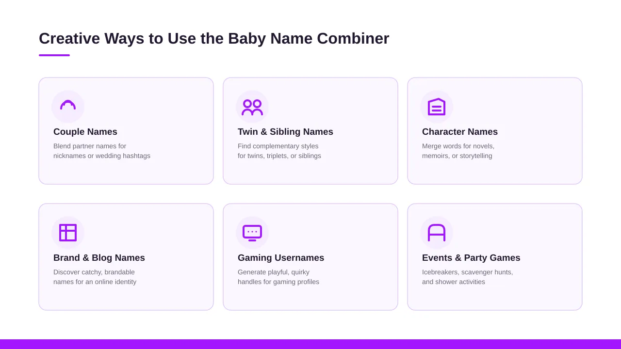 Creative Ways to Use the Baby Name Combiner